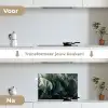 Groen - Bladeren - Glad - Nerven keuken achterwand spatscherm klein -voor_na_NL