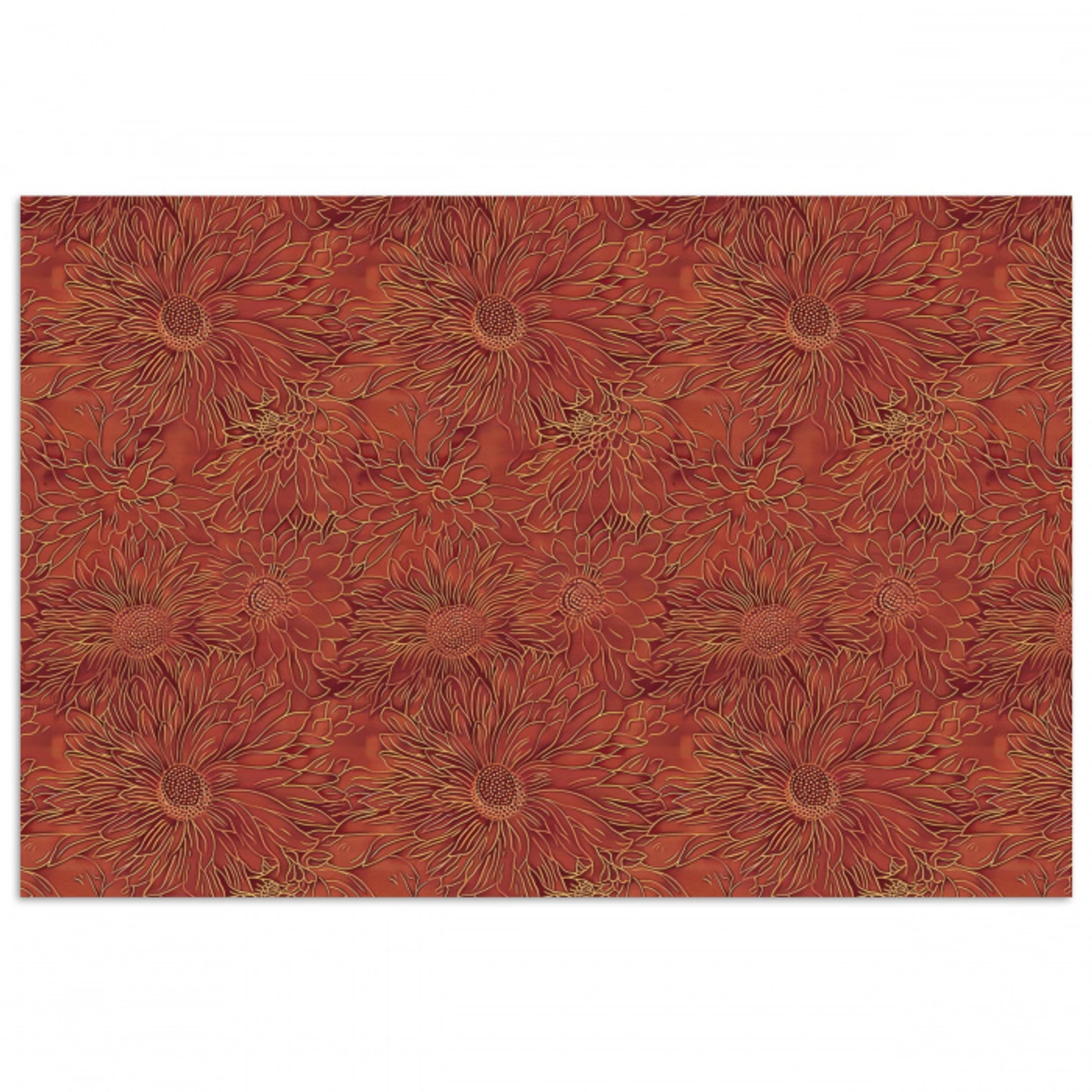 Oosters - Bloemen - Terracotta poster papier klein 62 -3d