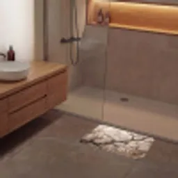 Bloesem - Takken - Schilderij - Beige - Serene Badmat klein -sfeer2