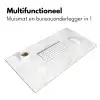 Wit - Marmer - Grijze aders Muismat XXL klein 681 -sfeer4