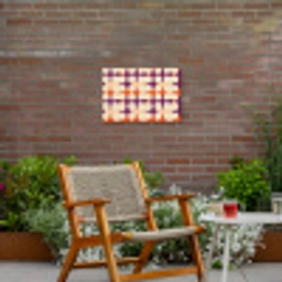 Modern - Patroon - Kleurrijk Tuinposter op houten frame 2 cm dik klein 845 -sfeer3