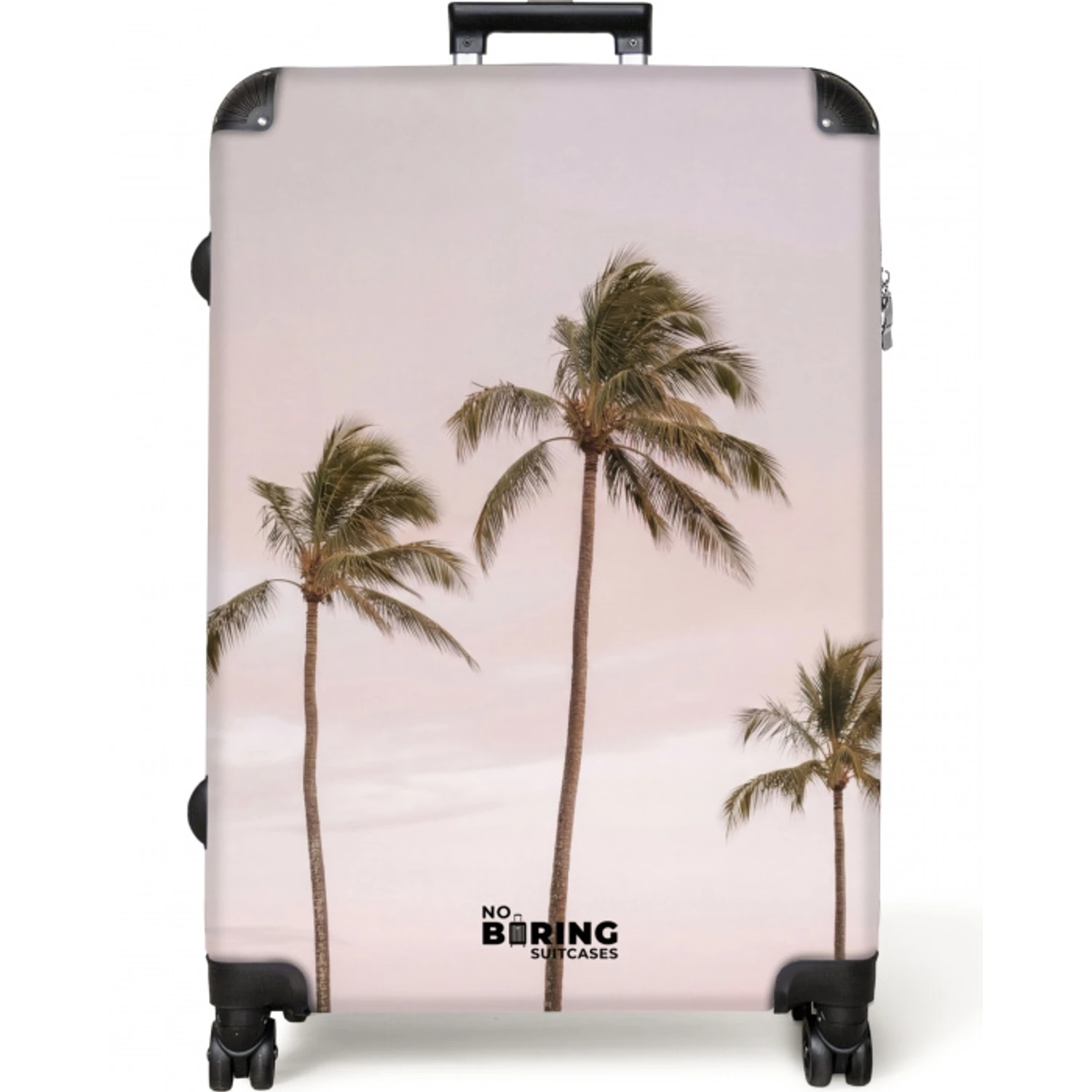 Palmbomen - Zonsondergang - Roze NBS - Large koffer - Volwassenen Unisex groot -zzzzzzzzkaufland2