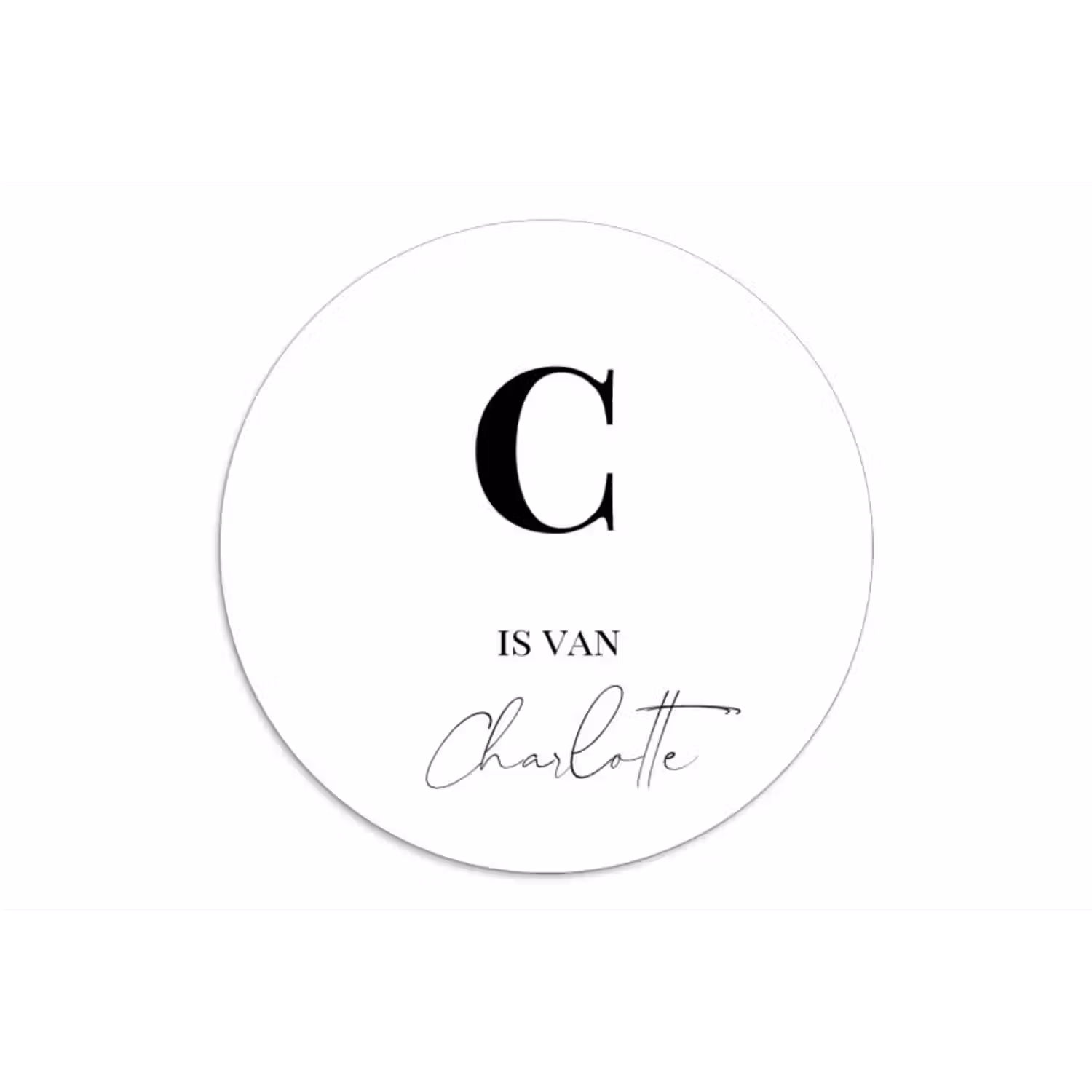Geboortecirkel letter naam