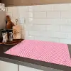 Roze - Patroon - Lijnen Inductie beschermer vinyl 3mm klein 276 -sfeer3