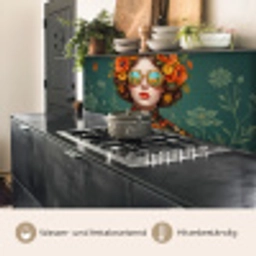 Portret - Vrouw - Kleurrijk - Expressief keuken achterwand 2 middel -usp_DE