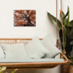 Boom - Bladerdak - Herfst - Oranje - Sfeervol tuinposter los doek klein -sfeer7