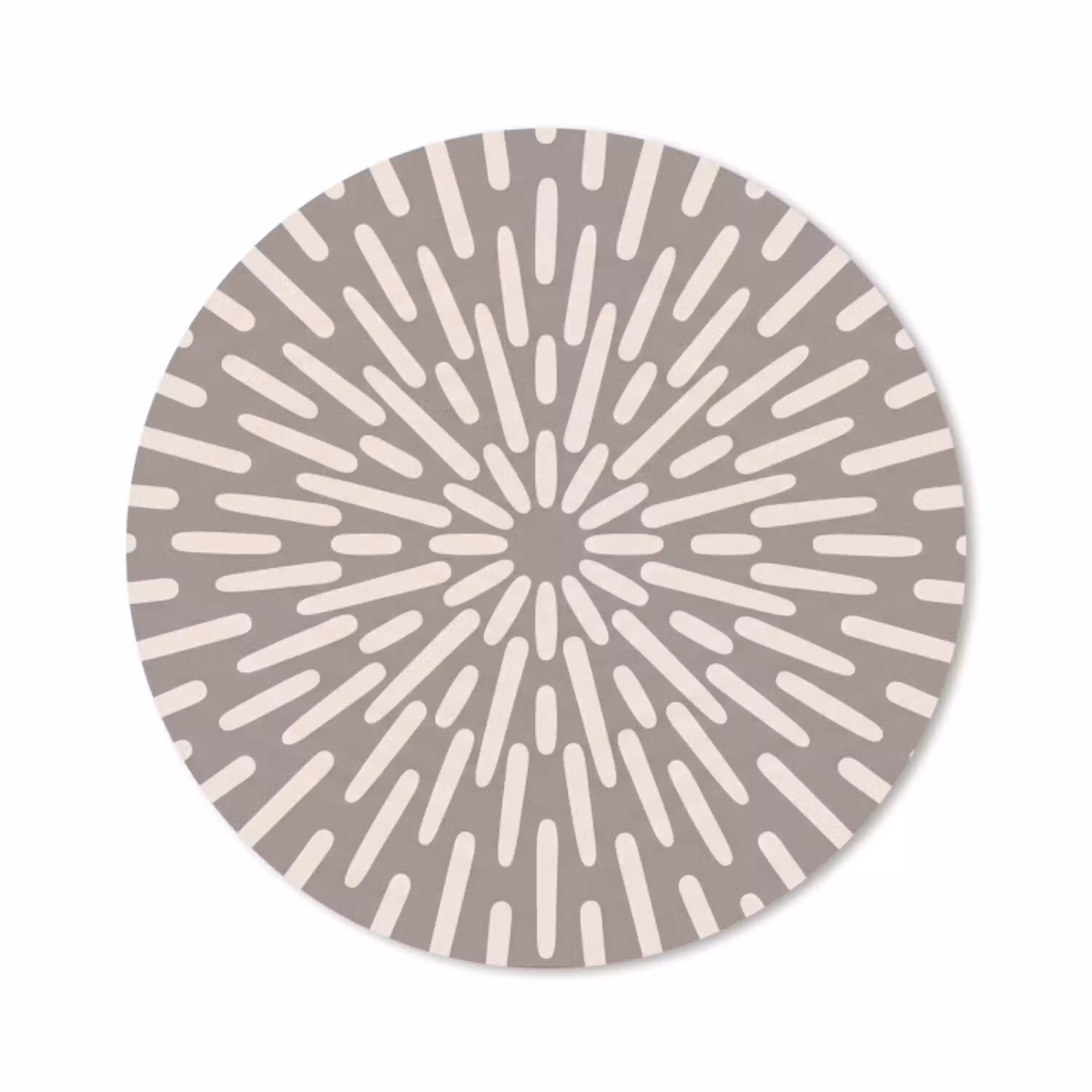 Patroon - Stralen - Abstract - Modern - Grijs Muismat rond klein -3d