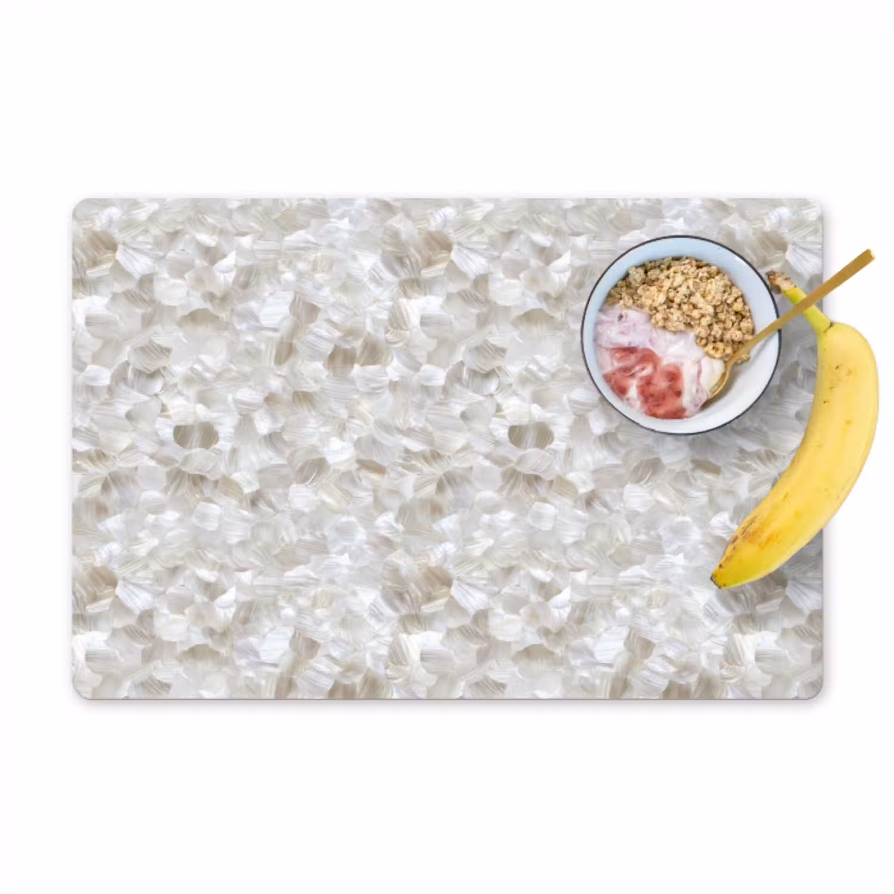 Wit - Penseelstreken - Reliëfeffect Placemat vinyl groot 368 -zzzproduct_Kitchenyeah-website