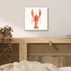 Kreeft - Waterverf - Aquarel - Oranje aluminium wit klein -sfeer3