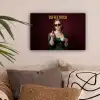Koffie - Vrouw - Middelvinger canvas 2cm klein -sfeer1