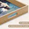 Stier - Zwart - Abstract - Horens Dienblad Rechthoek middel -USP_HandgreepNL