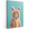Paashaas - Kat - Kostuum Tuinposter op houten frame 2 cm dik middel -3d