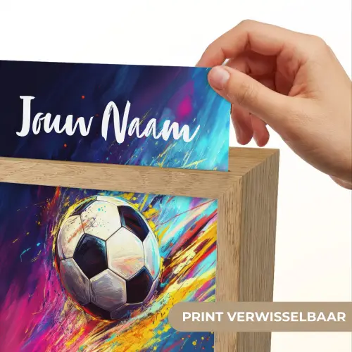 Neon - Voetbal - Kleurrijk Light Box met kabel (Kinderlampje) klein -USP_websiteprintNL