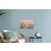 Schilderij - Bloemen - Abstract - Kleurrijk Muursticker klein -plant