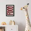 Eten - Japandi - Rood - Decoratie fotolijst zwart zonder passe partout klein -usfeer4_kinderkamer