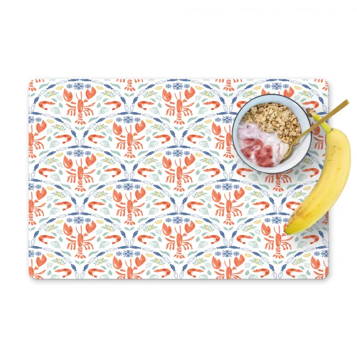 Sfeer - Oranje - Blauw - Groen Placemat vinyl groot 368 -zzzproduct_Kitchenyeah-website