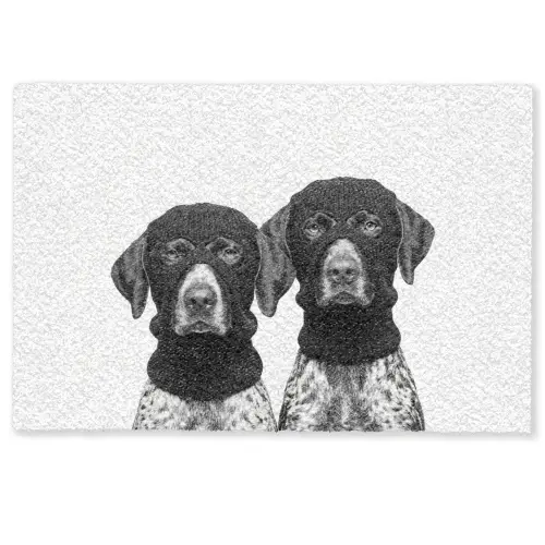 Honden - Bivakmuts - Zwart - wit Deurmat klein -zkaufland3d
