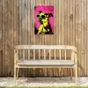 Hond - Zonnebril - Roze - Art Tuinposter op houten frame 2 cm dik klein -sfeer4