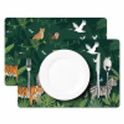 Tropisch - Jungle -  Groen Placemat vinyl groot -zzsfeer2_Kitchenyeah-website
