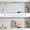 Bloem - Leeuwenbek - Roze - Stengel keuken achterwand spatscherm klein -voor_na_NL