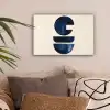 Vormen - Blauw - Abstract canvas 2cm klein -sfeer1