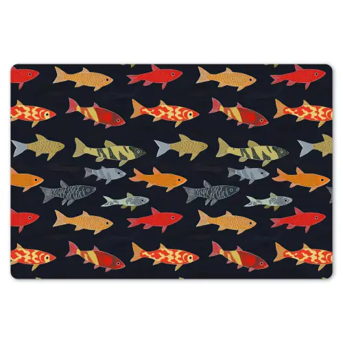 Vissen - Patroon - Kleurrijk Placemat vinyl groot 368 -zzsfeer1_Kitchenyeah-website