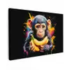 Aap - Graffiti - Kleurrijk - Bananen - Modern canvas 2cm klein -z3d