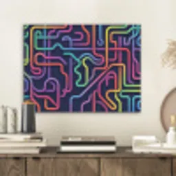 Retro - Abstract - Neon PET vilt klein -sfeer1