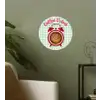 Koffie - Klok - Groen Wandcirkel behangsticker klein -sfeer2