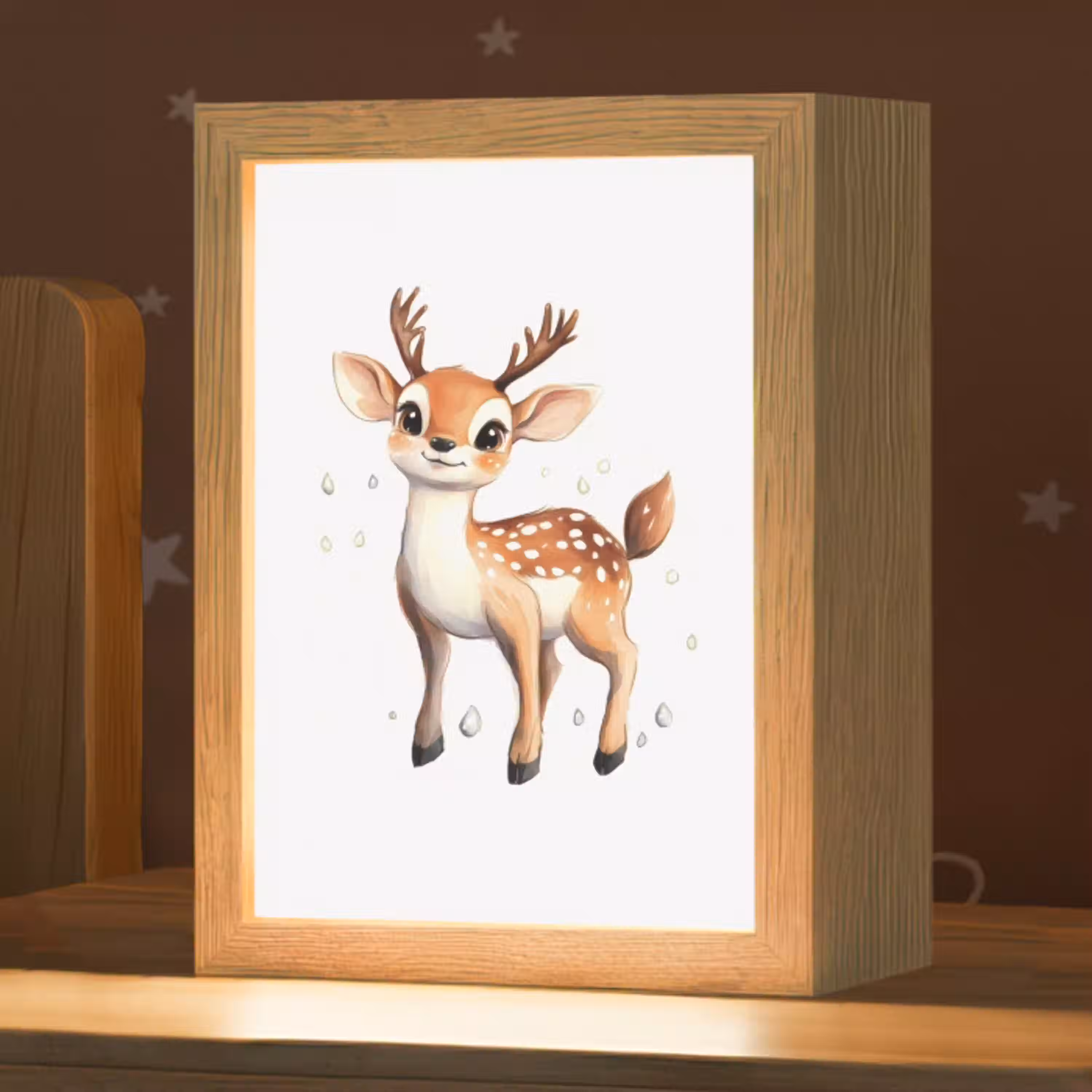 Hert - Dier - Bruin Light Box met kabel klein -zzz_3d_website