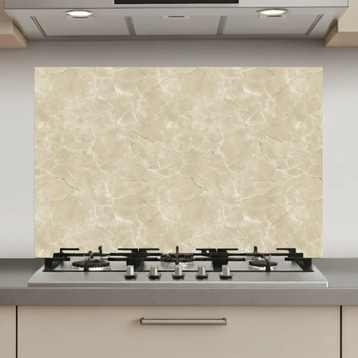 Lichtbeige - Marmer - Diffusie adering keuken achterwand spatscherm klein 900 -3d_website