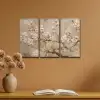 Beige - Bloesem - Modern Canvas - Meerluiken 3 luik klein -sfeer5