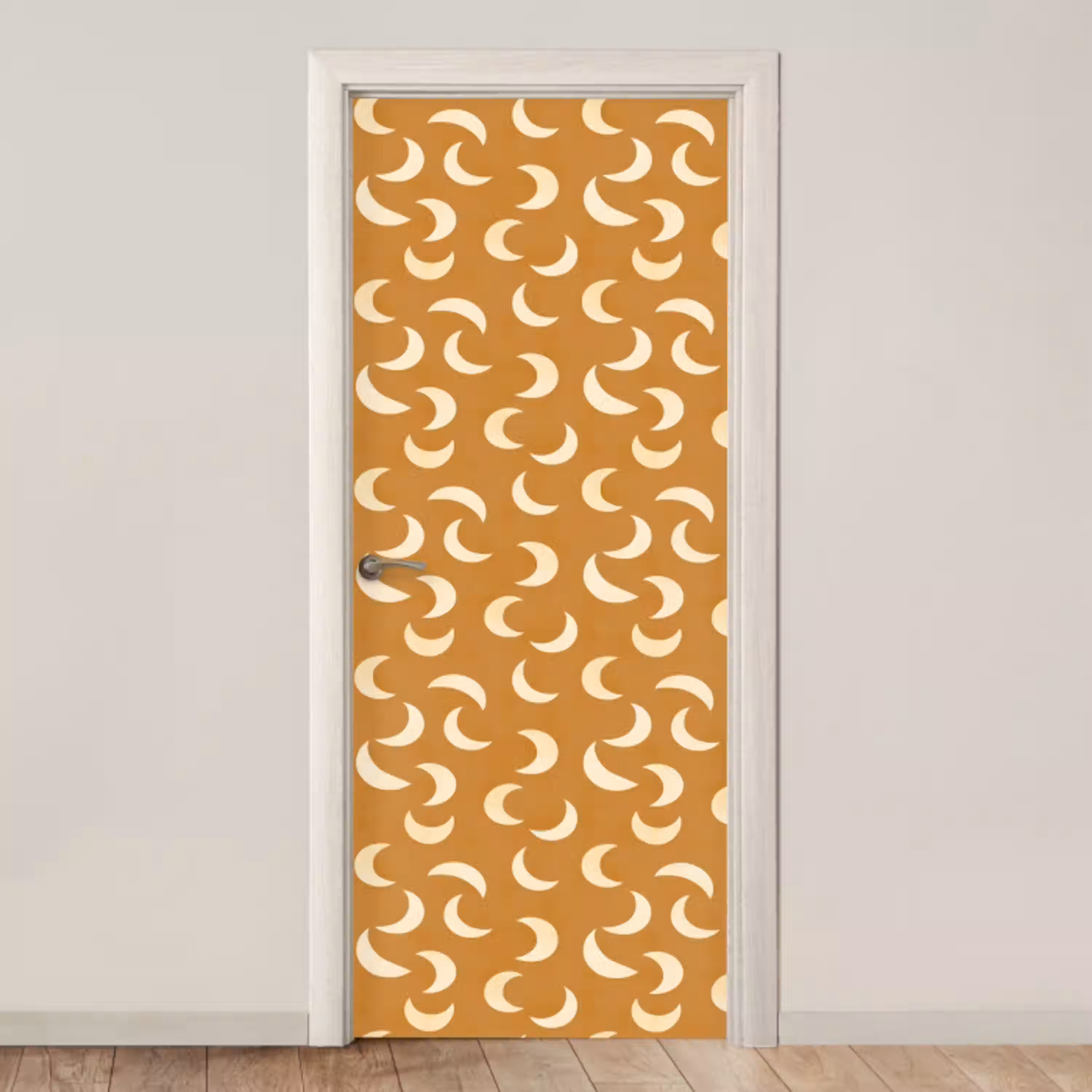 Manen - Patroon - Oker deurposter klein 289 -3d_beige