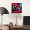 Boombox - Rood - Graffiti - Neon aluminium wit klein -sfeer5