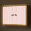 Nice - Strepen - Roze Light Box met batterij (Wandlamp) middel -z3d_website