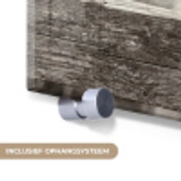Schotse hooglander - Zwart - Wit - Hout plexiglas 5mm klein -zzsysteem_NL