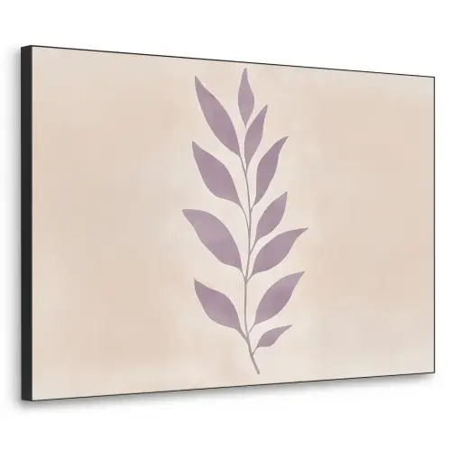 Tak - Bladeren - Minimalistisch - Beige Textielframe - compleet frame klein -3d