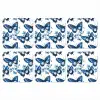 Blauw - Vlinders - Bloemen - Wit onderzetter kurk middel 366 -3d