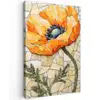 Klaprozen - Oranje - Mozaïek - Bladeren canvas 2cm klein -z3d
