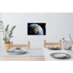 Aarde - Ruimte - Blauw - Groen Muursticker klein -eettafel