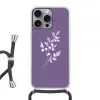 Tak - Sierlijk - Bladeren - Minimalistisch Hoesje iPhone 16 Pro Max met koord klein -3d