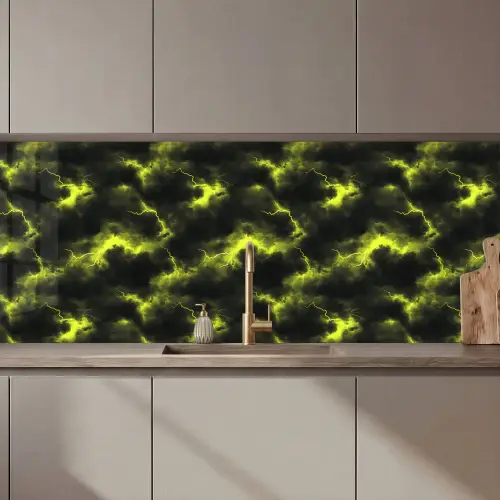 Geel - Storm - Wolken keuken achterwand 2 middel 871 zz_3dshopping