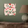 Tulpen - Modern - Roze aluminium wit klein -sfeer2