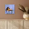 Mok - Koffie - Vrouw - Paars plexiglas 5mm klein -sfeer5