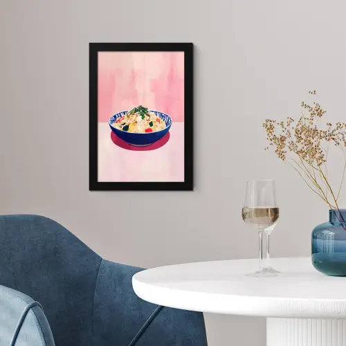 Rijst - Illustratie - Kom - Groente fotolijst zwart zonder passe partout klein -sfeer4