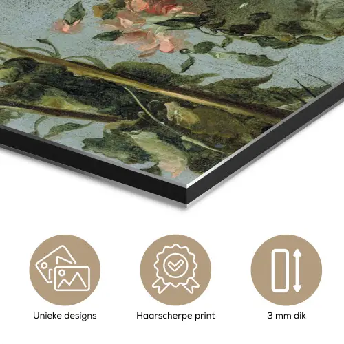 Bloemen - Oude Meesters - Olieverf aluminium wit klein -closeup_NL