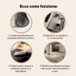 Lijnen - Waaier - Beige Inductie beschermer vinyl 3mm middel 274 -zzzsfeer9_ITA