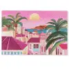 Stad - Roze - Palmbomen Deurmat klein -zkaufland3d