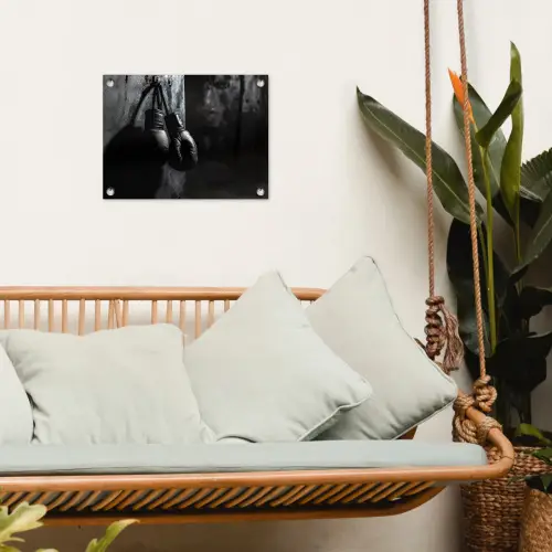 Bokshandschoenen - Muur - Duister - Zwart tuinposter los doek klein -sfeer7