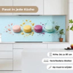 Macarons - Kleurrijk - Pastel keuken achterwand 2 middel -sfeer4_DE